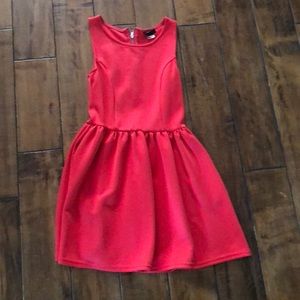 Neoprene Style Sleeveless Red Dress